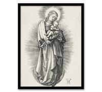 Artery8 The Virgin On The Crescent Moon Durer Framed Wall Art Print 12X16"