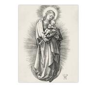 Artery8 The Virgin on the Crescent Moon Durer Wall Art Poster Print in White | Size: W24" x H32" Artery8 White W24" x H32"