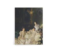 Artery8 The Wyndham Sisters Portrait Sargent Canvas Wall Art Print | Size: W24" x H32" Artery8 Multicolor W24" x H32"