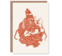 Artery8 Theo van Hoytema Art Card Butterfly on Nasturtium Flower