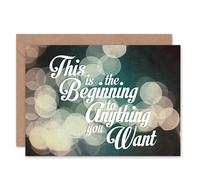 Artery8 This is the Beginning Anything Lights Congratulations Card Artery8 Multicolor