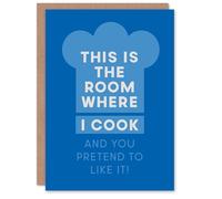 Artery8 This Is Where I Cook And You Pretend To Like It Personalised Housewarming Card