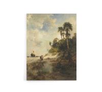 Artery8 Thomas Moran Fort George Island Florida Canvas Wall Art Print | Size: W18" x H24" Artery8 Multicolor W18" x H24"