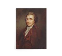 Artery8 Thomas Paine Portrait Founding Father Canvas Wall Art Print | Size: W12" x H16" Artery8 Multicolor W12" x H16"