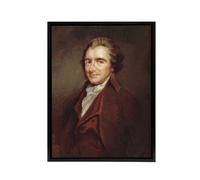 Artery8 Thomas Paine Portrait Founding Father Framed Canvas Wall Art Print | Size: W18" x H24" Artery8 Multicolor W18" x H24"