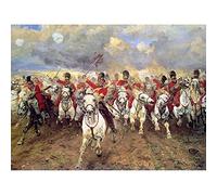 Artery8 Thompson Scotland Forever Battle Waterloo Painting Art Print Canvas Premium Wall Decor Poster Mural