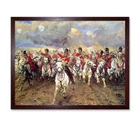 Artery8 Thompson Scotland Forever Battle Waterloo Painting Art Print Framed Poster Wall Decor 12x16 inch
