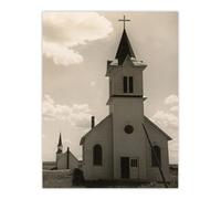 Artery8 Three Churches South Dakota Dorothea Lange Wall Art Poster Print 12X16"