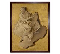 Artery8 Tiepolo Allegorical Figure Woman With Shield Mirror Art Print Framed Poster Wall Decor 12x16 inch