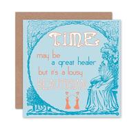Artery8 Time Great Healer Humour Bold Quote Card Artery8 Multicolor