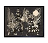 Artery8 Tinus Van Doorn Kitten Cat Jeroen On Yacht Art Print Framed Poster Wall Decor 12x16 inch