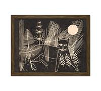 Artery8 Tinus Van Doorn Kitten Cat Jeroen On Yacht Artwork Framed Wall Art Print 18X24 Inch
