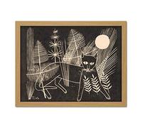 Artery8 Tinus Van Doorn Kitten Cat Jeroen On Yacht Artwork Framed Wall Art Print 18X24 Inch