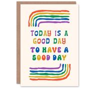 Artery8 Today Good Day To Have A Good Day Colourful Personalised Card