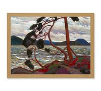 Tom Thomson The West Wind Algonquin Park Painting Artwork Framed Wall Art Print A4 Artery8 Light Oak One Size