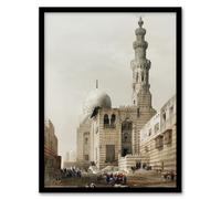 Artery8 Tombs of the Khalifs at Cairo Wall Art Print Framed 12X16 Artwork By D. Roberts : Historic City Monument Print Perfect For Hallway Or Lounge Bringing Architecture Culture And Warm Tones