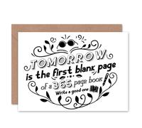 Artery8 Tomorrow First Page of 365 Day Book Motivational Birthday Card Artery8 Multicolor