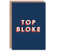Artery8 Top Bloke Fun Bold Simple Modern For Him Birthday Card