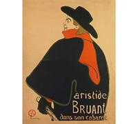 Artery8 Toulouse Lautrec Aristide Bruant In His Cabaret Premium Wall Art Canvas Print 18X24 Inch