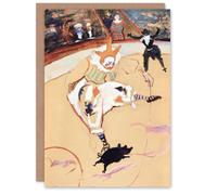 Artery8 Toulouse Lautrec Art Card Medrano Circus With a Piglet in Beige Artery8 Beige