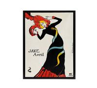 Artery8 Toulouse Lautrec Can Can Dancer Jane Avril Framed Canvas Wall Art Print | Size: W12" x H16" Artery8 Multicolor W12" x H16"