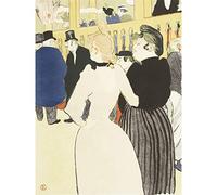Artery8 Toulouse-Lautrec Dancer La Goulue And Sister Painting Premium Wall Art Canvas Print 18X24 Inch