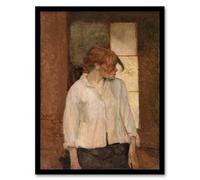 Artery8 Toulouse Lautrec Framed Wall Art Print At Montrouge Rosa La Rouge in Brown | Size: A4 Artery8 Brown A4