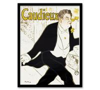 Artery8 Toulouse Lautrec Framed Wall Art Print Caudieux Artist Portrait - A4 Size