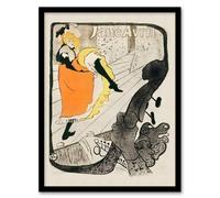 Artery8 Toulouse Lautrec Framed Wall Art Print Jane Avril Can Can Dancer | Size: A3 Artery8 Multicolor A3