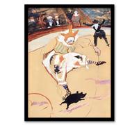 Artery8 Toulouse Lautrec Framed Wall Art Print Medrano Circus With a Piglet in Beige | Size: A3 Artery8 Beige A3