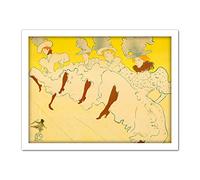 Artery8 Toulouse-Lautrec Mademoiselle Eglantine's Troupe Advert Artwork Framed Wall Art Print 18X24 Inch