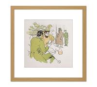 Artery8 Toulouse-Lautrec Snobbery Painting 8X8 Inch Square Wooden Framed Wall Art Print Picture with Mount in Light Oak Artery8 Light Oak