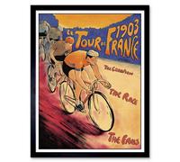Artery8 Tour De France 1903 Vintage Poster Cycle Gift Cyclist Framed Wall Art Print