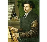 Artery8 Traballesi Portrait Man Playing Virginal Unframed Wall Art Print Poster Home Decor Premium