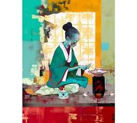 Artery8 Traditional Japanese Tea Ceremony Scene Extra Large XL Wall Art Poster Print
