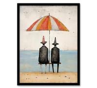 Artery8 Traffic Cone Sea View Whimsical Surreal Seaside Artwork By Rob Tidybeard Artwork Framed Wall Art Print A4
