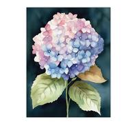 Artery8 Trailing Lavender Lantana Bloom Watercolour Painting Green Purple Blue Flower Mini Bouquet Nature Colourful Bright Floral Modern Artwork Large Wall Art Poster Print Thick Paper 18X24 Inch