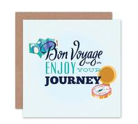 Artery8 Travel Leaving Enjoy Voyage Goodbye Card Artery8 Multicolor