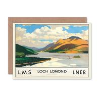 Artery8 Travel Scotland Loch Lomond Rail Birthday Card Artery8 Multicolor