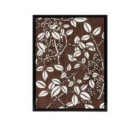 Artery8 Tree Branch & Leaf Pattern Framed Canvas Wall Art Print Bijutsukai in Brown | Size: W12" x H16" Artery8 Brown W12" x H16"