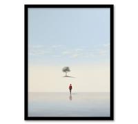 Artery8 Tree Cloud Oasis By Amy Denver Minimalist Soft Pastel Palette Minimalism Simple Modern Artwork Artwork Framed Wall Art Print 18X24 Inch