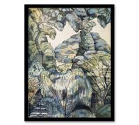 Artery8 Trees in Bird Garden Iver Heath Paul Nash Framed Wall Art Print | Size: A4 Artery8 Multicolor A4