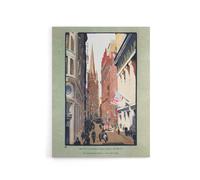 Artery8 Trinity Church & Wall Street Elmer Canvas Wall Art Print | Size: W12" x H16" Artery8 Multicolor W12" x H16"