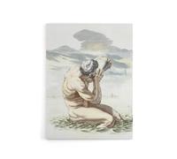 Artery8 Triton Blows On The Conch Shell Johan Teyler Canvas Wall Art in White | Size: W24" x H32" Artery8 White W24" x H32"