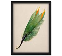 Artery8 Tropical Bird Of Paradise Leaf Botanical Illustration Wall Art Print - A4 Size