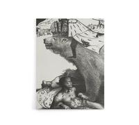 Artery8 Tsar Nicholas II on the Russian Bear Holst Canvas Wall Art Print in White | Size: W18" x H24" Artery8 White W18" x H24"