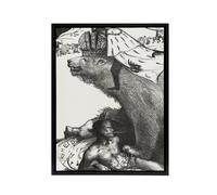 Artery8 Tsar Nicholas II on the Russian Bear Holst Framed Canvas Wall Art in White | Size: W12" x H16" Artery8 White W12" x H16"