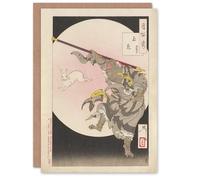 Artery8 Tsukioka Yoshitoshi Jade Rabbit Sun Wukong Blank Art Greeting Card