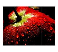 Artery8 Tulip Close Up Macro Raindrops XL Giant Panel Poster (8 Sections)