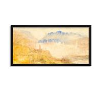 Artery8 Turner Ivrea Painting Framed Wall Art Print Long 25X12 Inch
